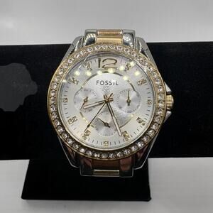 Fossil Riley ES3204 Women's Stainless Steel Analog Dial Quartz Wrist Watch